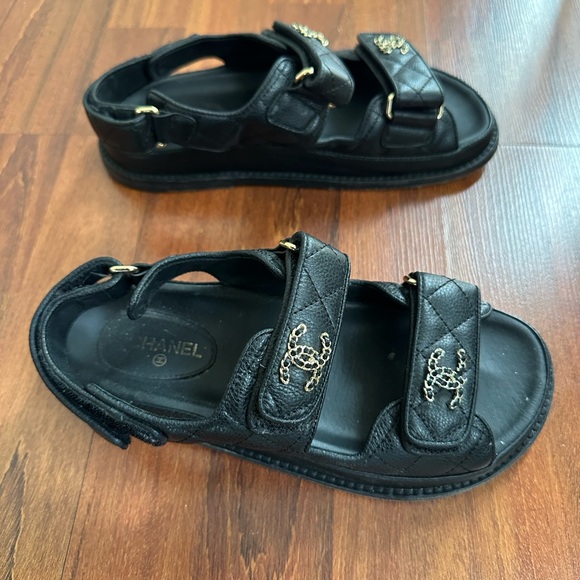 Chanel Dad Sandals in used condition with a lot of life - Picture 2 of 8